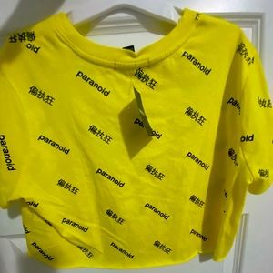 paranoid cropped shirt